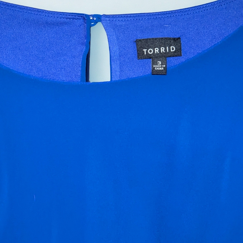 Torrid Blue Dress Vibrant - Picture 3 of 5